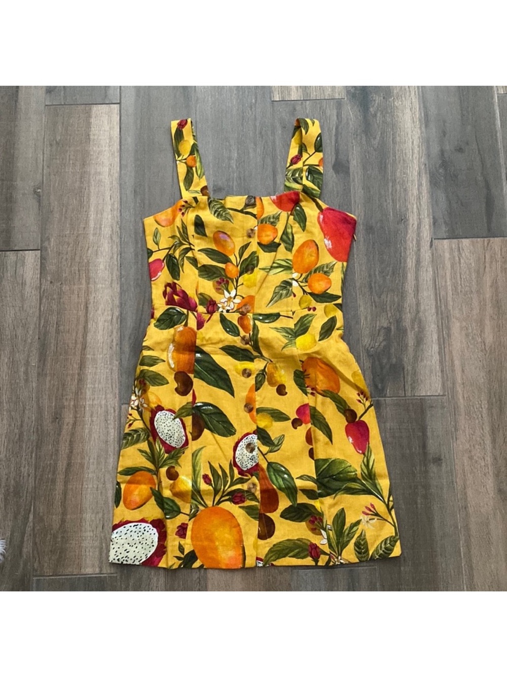 Farm Rio Fruit Lovers Linen Mini Dress - Size medium